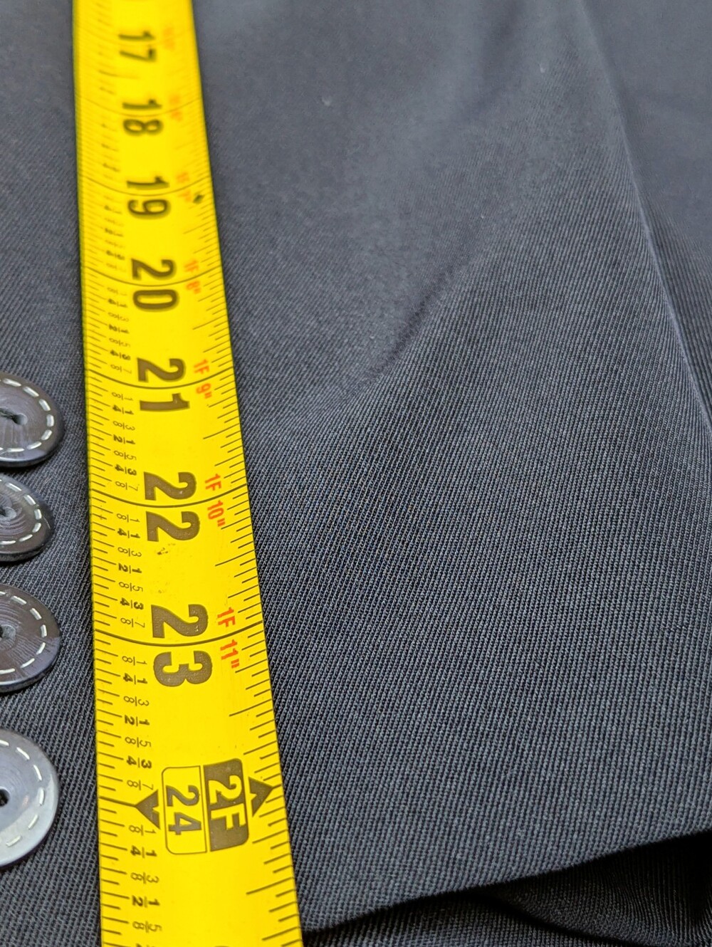D’Allaird Longline Navy Blazer Coat 11/12 | Manteau-Blazer Long Marine Large - Picture 7 of 10